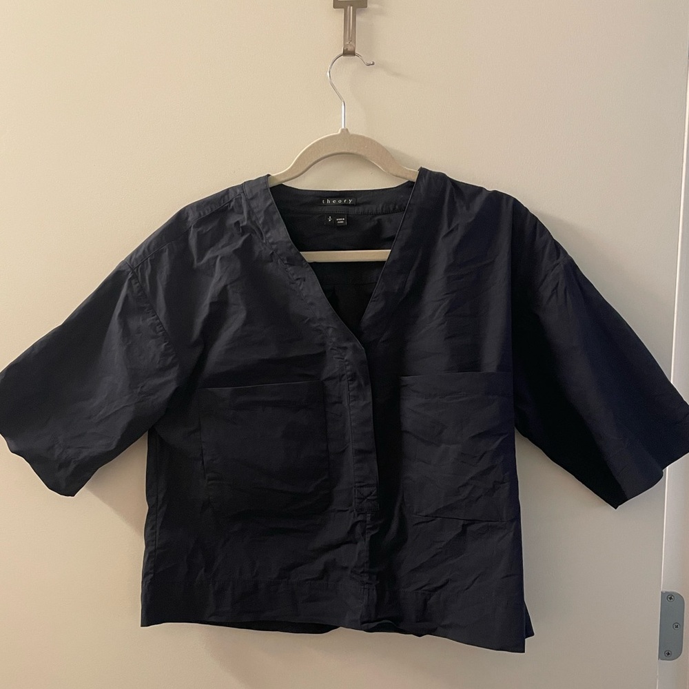 Theory Navy Blouse